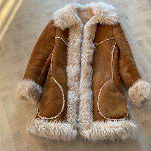 Vintage suede/shearling coat